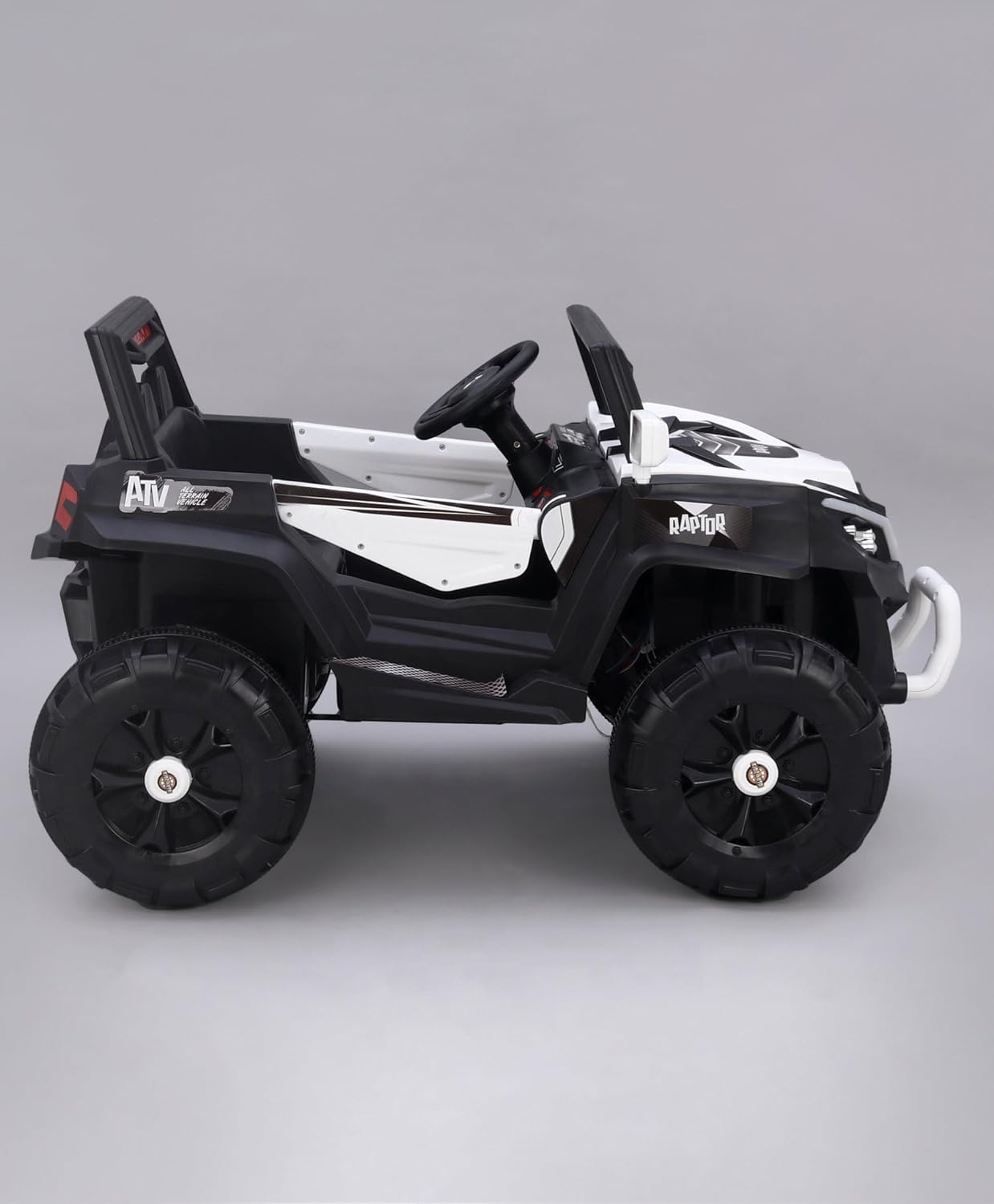 Electric Ride on for Kids | Battery Car For 1 to 7 Year Kids | Car For Kids with Swing Option, Music System, Spring Suspension and Remote Control- White