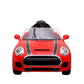 Battery Operated Car For Kids | Red Mini Coper Electric Ride on Car for Kids with Rechargeable 12V Battery, Music, Lights and Swing. Age - 1 to 4 Year