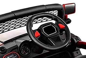 Ayaan toys 12V Electric Rechargeable Battery Operated V8 Biturbo Jeep Car for Kids 1 to 7 Years, Red