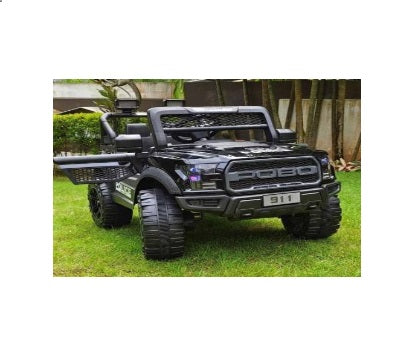 Letzride Battery Operated 4x4 Big Size Jeep 12V Battery Jeep Battery Operated Ride On - Black