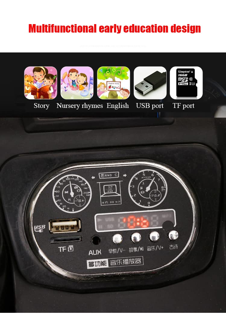 Electric Ride on for Kids with 12V Battery, Swing Option, Music System, Spring Suspension and Remote Control - Color White Age 2 to 7 Years