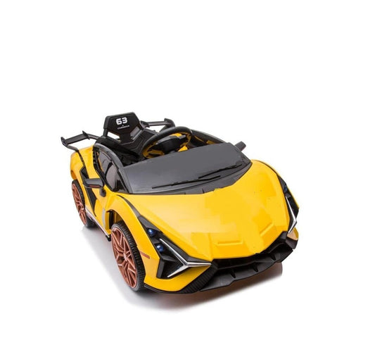 Letzride Speed Car 1919 for Kids Battery Operated Ride on Car Double Open Race Car (112 X 65 X 45 cm)(Yellow)