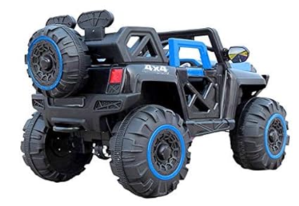 Ayaan Toys 4x4 Stylish HT2188 Jeep for Heavy Duty, Maximum Weight Capacity 50kg, 5 Motors. 12v -Large Size- Blue For 2yr - 7 Year
