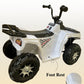 Kids Electric ATV Ride-On | Black & White 4-Wheeler with Music & Reverse Mode