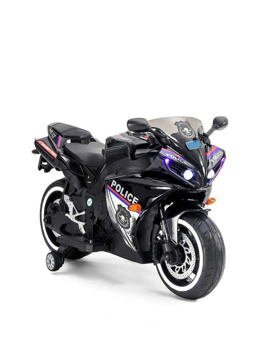 Battery Operated Ride on Bike for Kids of Age 2 to 8 Years- Electric Rechargeable Kids Bike with Hand Race, Music,Led Lights - Black