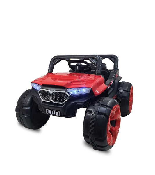 Letzride KV695 Big Wheeler Battery Operated Jeep for Kids- The Electric Ride on Car with 2x6v Batteries, Music System Swing and Remote Jeep for 2 to 4 Years Children to Drive (Red)
