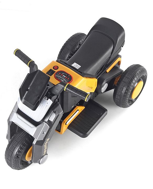 Kids Electric Ride-On Bike – 6V Battery Powered, Yellow with Music & LED Light (Ages 1–4)