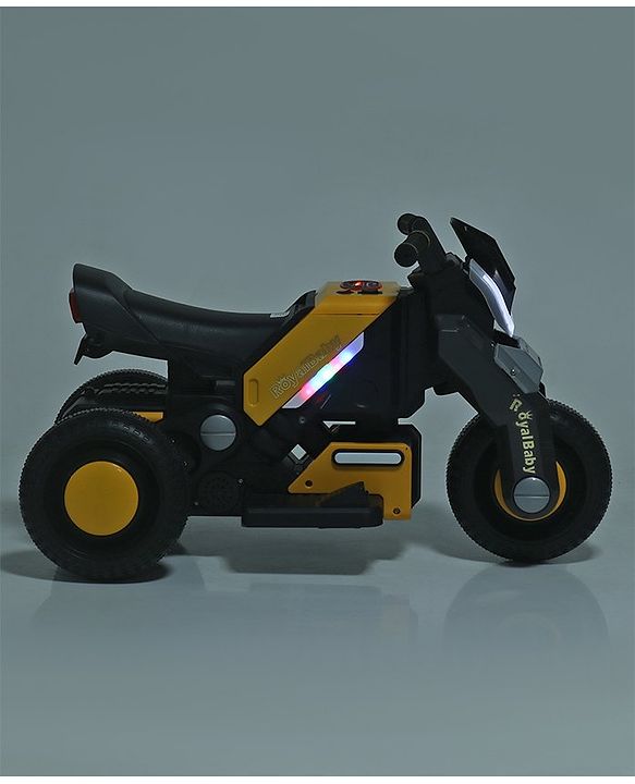 Kids Electric Ride-On Bike – 6V Battery Powered, Yellow with Music & LED Light (Ages 1–4)