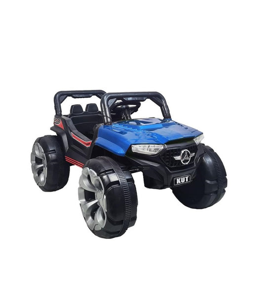 Letzride KV695 Big Wheeler Battery Operated Jeep for Kids- The Electric Ride on Car with 2x6v Batteries, Music System Swing and Remote Jeep for 2 to 4 Years Children to Drive (Blue)