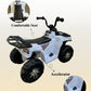 Kids Electric ATV Ride-On | Black & White 4-Wheeler with Music & Reverse Mode