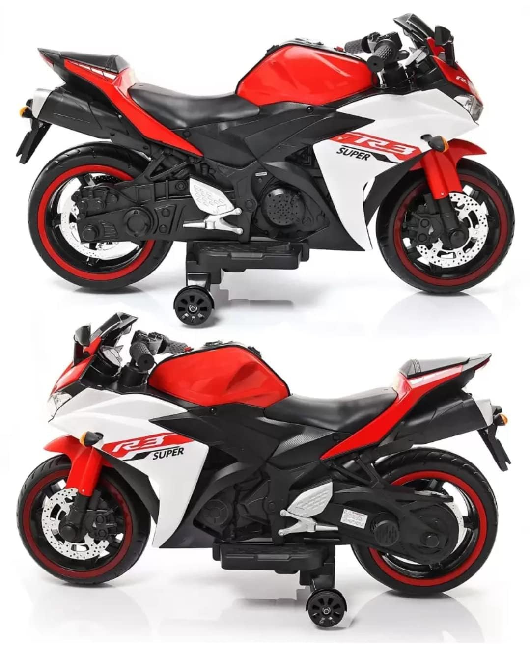 Battery Operated Bike For Kids| R3 Mountain Battery Operated Ride On Motor Bike for Kids, 2 to 7 Years, Red & White