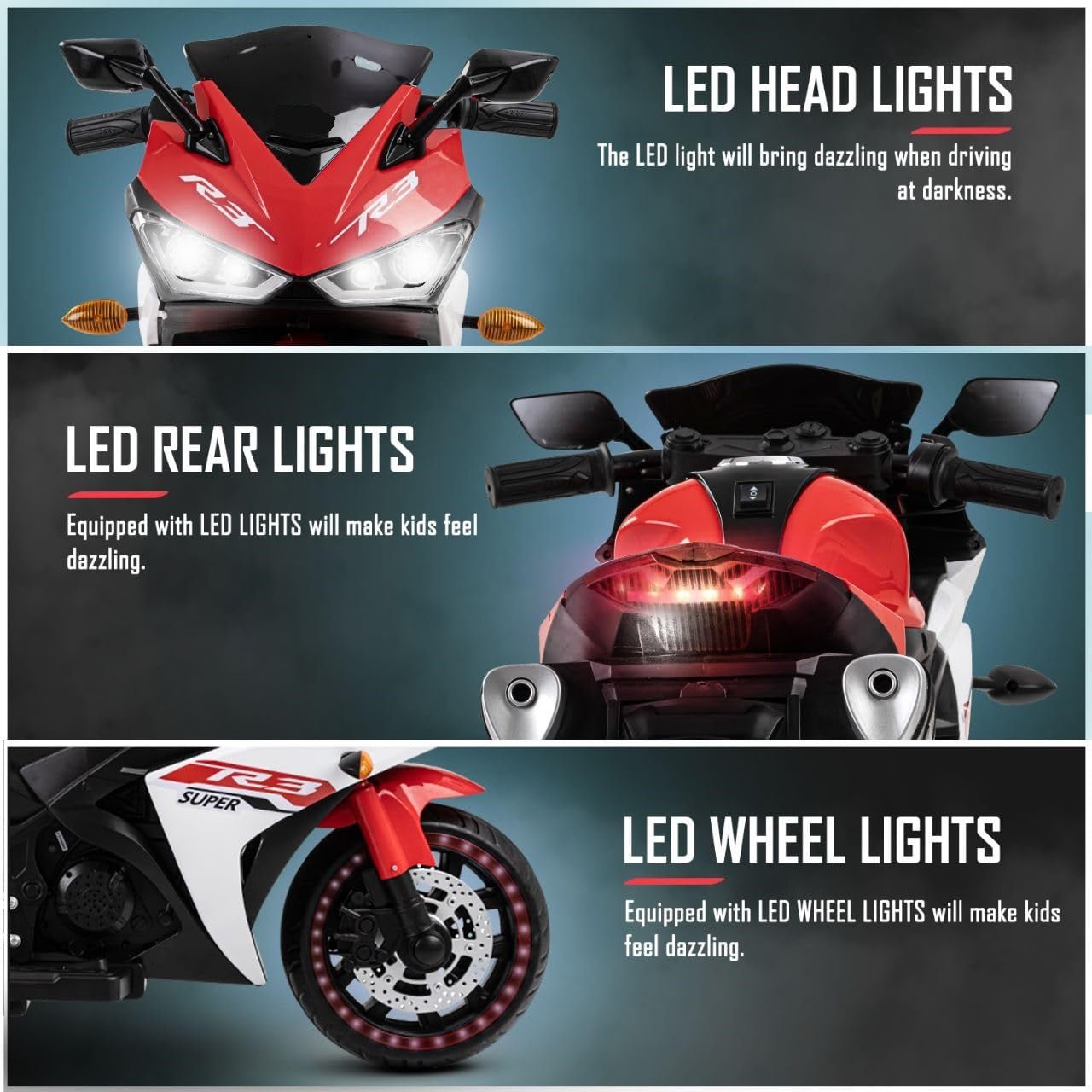 Electric Bike R3 for Kids | Battery Bike |  Electric Ride-On for Kids [Ages 2 to 5 Years - Black