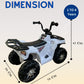 Kids Electric ATV Ride-On | Black & White 4-Wheeler with Music & Reverse Mode