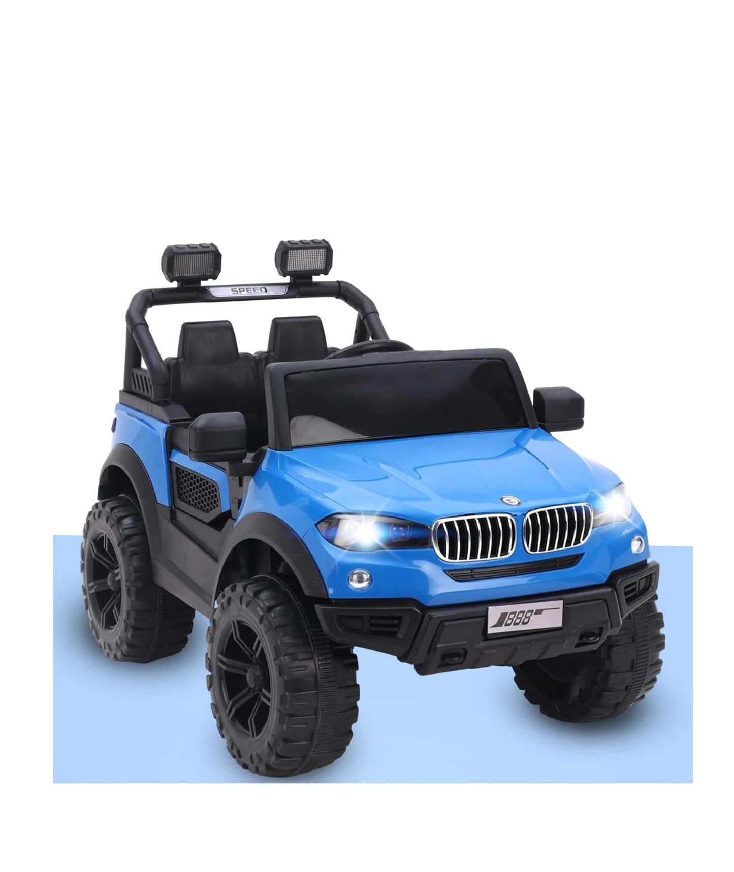 Letzride Electric Ride On MERC Jeep for Kids with Remote Control, Music Light 1-6 Yrs Jeep Battery Operated Ride On (Blue)