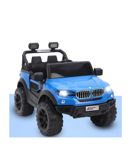 Electric Ride On MERC Jeep for Kids with Remote Control, Music Light 1-6 Yrs Jeep Battery Operated Ride On (Blue)