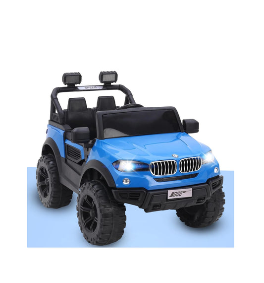 Letzride Electric Ride On MERC Jeep for Kids with Remote Control, Music Light 1-6 Yrs Jeep Battery Operated Ride On (Blue)