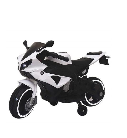 Letzride Kid's Blue R1 Ride-on Battery Bike, (1 to 2.5 Years) -White