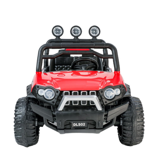 AYAAN TOYS High-Performance Battery-Operated Premium Jeep with Lights and Music, Durable Electric car Suitable for Kids Aged 2-8, Available in Big Green for Boys and Girls-Red