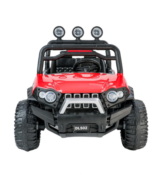 AYAAN TOYS High-Performance Battery-Operated Premium Jeep with Lights and Music, Durable Electric car Suitable for Kids Aged 2-8, Available in Big Green for Boys and Girls-Red