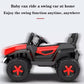 Battery Operated Ride on Jeep for Kids with Music, Lights and Swing- Electric Remote Control Ride on Jeep for Children to Drive of Age 1 to 6 Years-Red