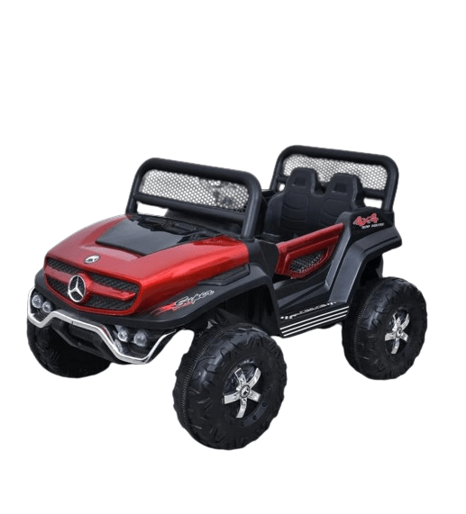 Letzride 2288 Battery Operated Ride on Jeep for Kids with Music, Lights and Swing- Electric Remote Control Ride on Jeep for Children to Drive of Age 1 to 6 Years-Matelic Red