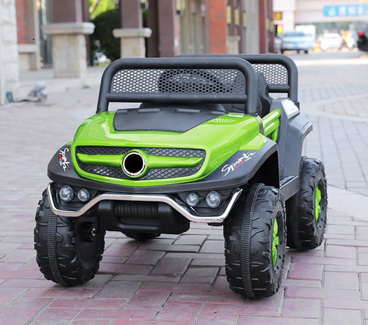 Battery Operated Ride on Jeep for Kids with Music, Lights and Swing- Electric Remote Control Ride on Jeep for Children to Drive of Age 1 to 6 Years-Green