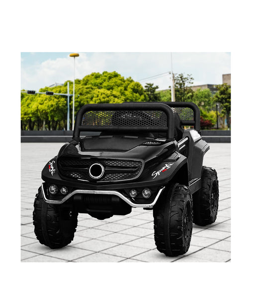 Letzride 2288 Battery Operated Ride on Jeep for Kids with Music, Lights and Swing- Electric Remote Control Ride on Jeep for Children to Drive of Age 1 to 6 Years- Black