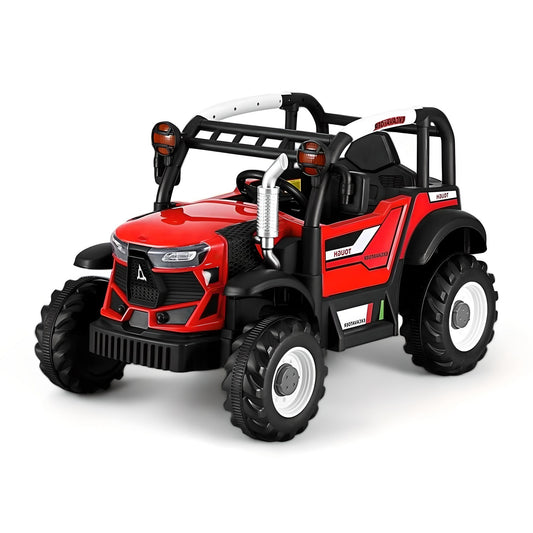 AYAAN TOYS a top-Tier Kids Electric Ride-On Tractor Featuring Dual Control, a Realistic Design, Musical Entertainment, Safe Driving Features, Durable, and Bluetooth Connectivity, Aged 2-9-Red