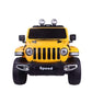 Letzride 12v Electric Rechargeable Battery Operated Ride on Jeep for Age 2 to 7 Years Kids with Music, Lights, Swing and Remote Control - Yellow