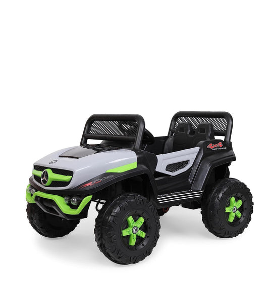 Letzride 2288 Battery Operated Ride on Jeep for Kids with Music, Lights and Swing- Electric Remote Control Ride on Jeep for Children to Drive of Age 1 to 6 Years-Multi White