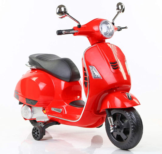 Ayaan Toys Electric Ride-On Scooter for Kids Ages 2 to 4, Powered by 12V Rechargeable Battery with Foot Accelerator-Red
