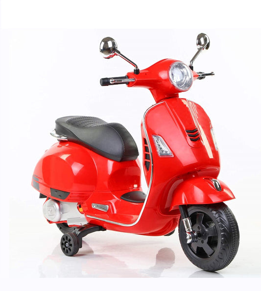 Ayaan Toys Electric Ride-On Scooter for Kids Ages 2 to 4, Powered by 12V Rechargeable Battery with Foot Accelerator-Red