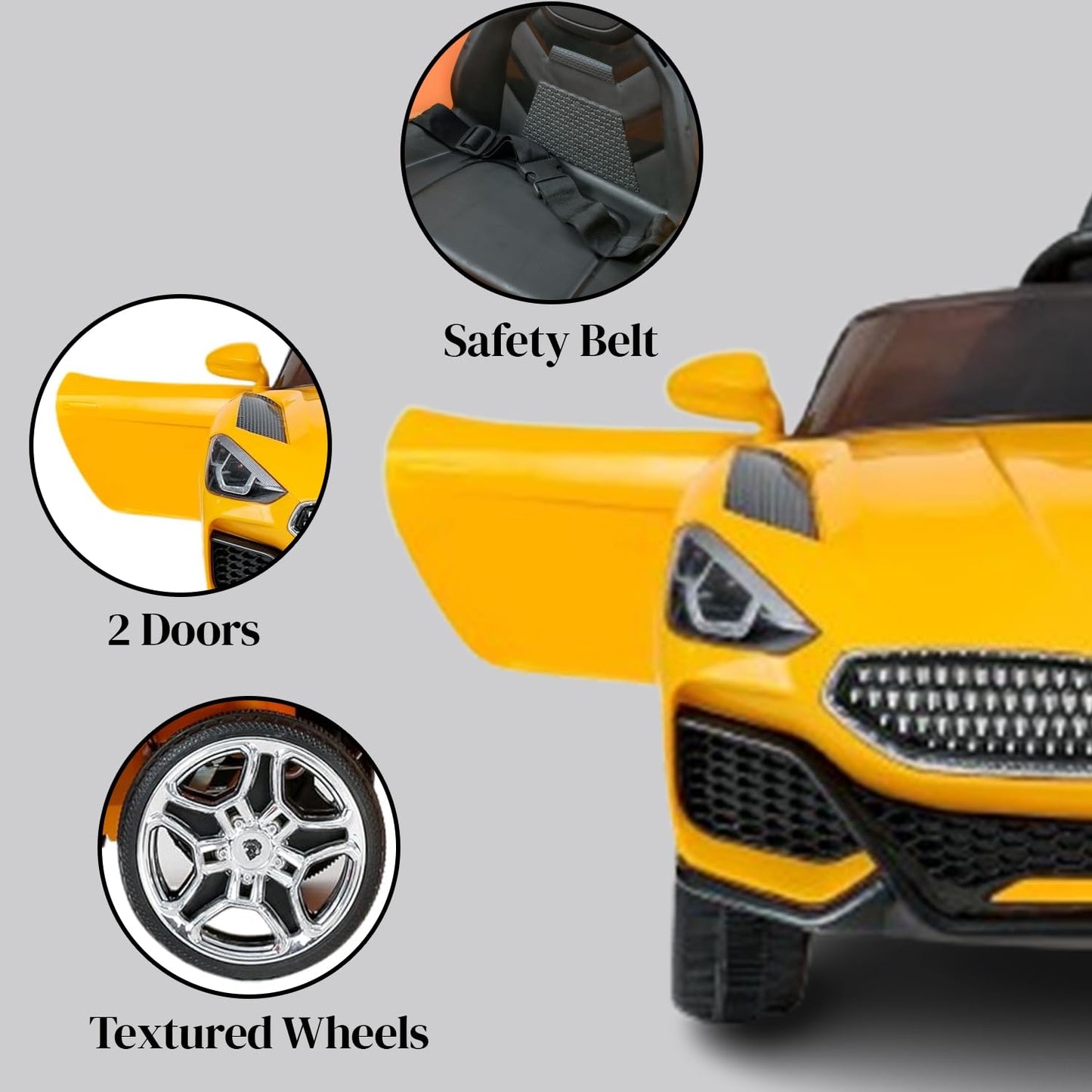 Battery Operated Car For Kids|Battery Z8i Car For Kids | Car For Child |  Battery Operated Ride On Car for - 1 to 4 Year - Yellow