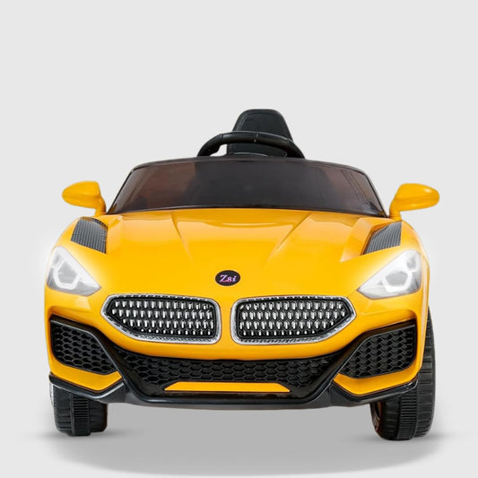 Ayaan Toys Kids Ride-On Car Z8i, a Rechargeable Battery Operated SUV in White. Featuring Remote Control, LED Lights, and a Music Player, It's Perfect for Children Aged 2-6 - Yellow