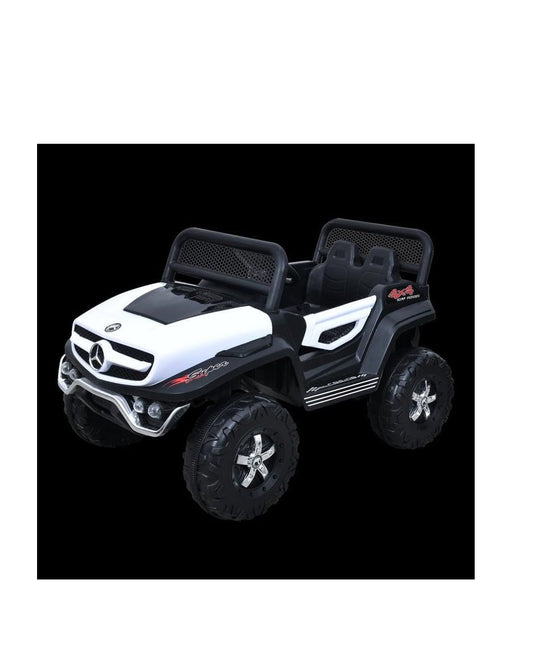 Letzride 2288 Battery Operated Ride on Jeep for Kids with Music, Lights and Swing- Electric Remote Control Ride on Jeep for Children to Drive of Age 1 to 6 Years-White