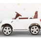 Letzride Rechargeable Ride On Mini Cooper Car (White) 1 to 4 Year Kids