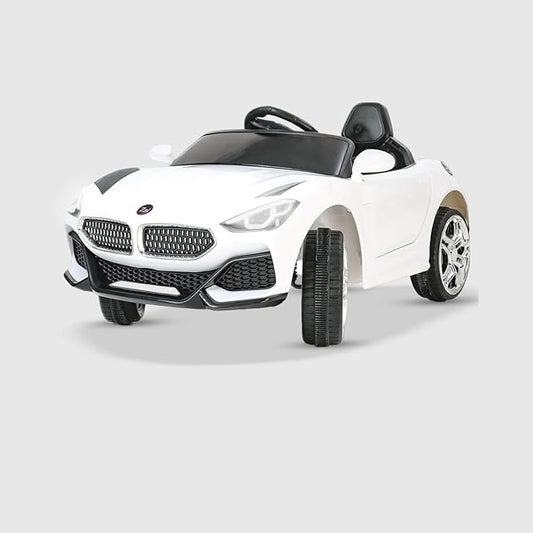 Ayaan Toys Kids Ride-On Car Z8i, a Rechargeable Battery Operated SUV in White. Featuring Remote Control, LED Lights, and a Music Player, It's Perfect for Children Aged 2-8 - White
