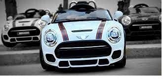 Mini Cooper Car with Openable Doors, Pull Back, Blinking Headlights and Music with Projectable