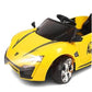 Letzride Battery Operated Ride on Car with Music, Led Lights ad Bluetooth Remote Control- Electric Ride on Car with Colorful Smoke in The Back-Yellow for 2 to 5 Year Kids