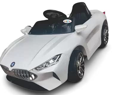 Battery Operated Car For KIDS| Ride on for Kids with Battery and Music System (White) Age 1 to 4 Years