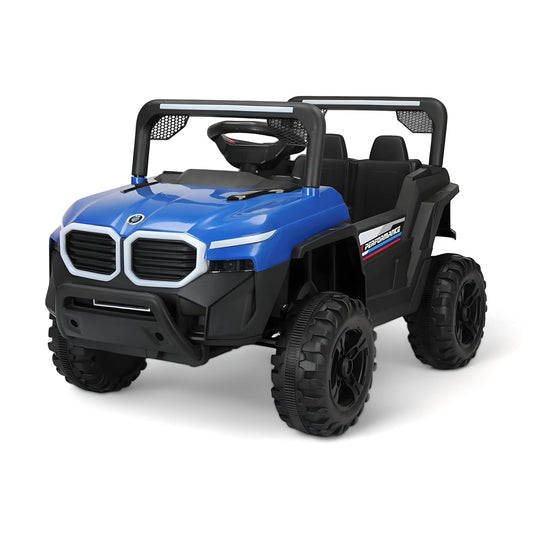 AYAAN TOYS Battery-Operated Ride-on Jeep for Kids, Featuring Dual Control Mode, Swing Function Equipped with Seat Belts & Suspension Springs, Suitable for Children Aged 2 to 5 Years - Blue