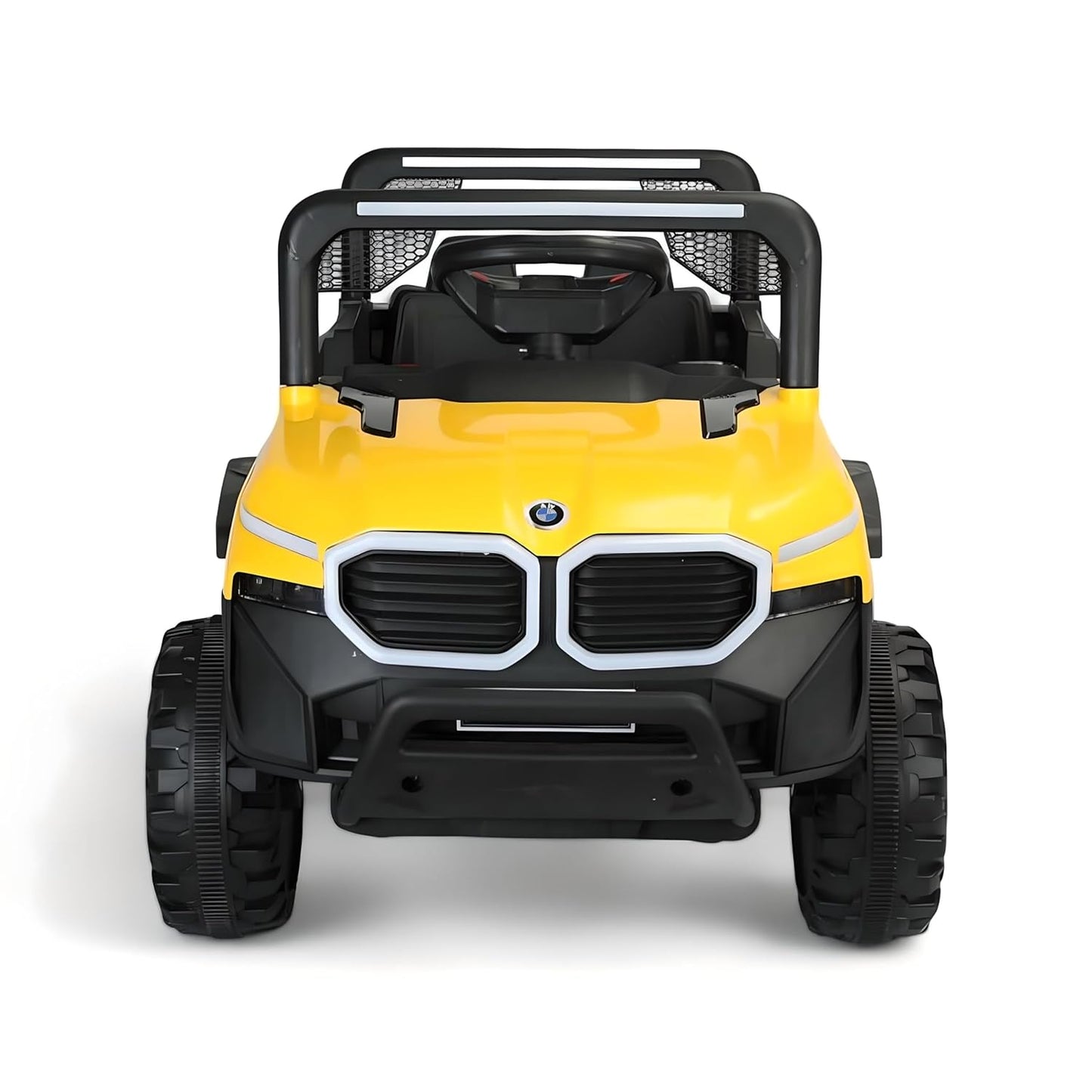 AYAAN TOYS Battery-Operated Ride-on Jeep for Kids, Featuring Dual Control Mode, Swing Function Equipped with Seat Belts & Suspension Springs, Suitable for Children Aged 2 to 5 Years - Yellow