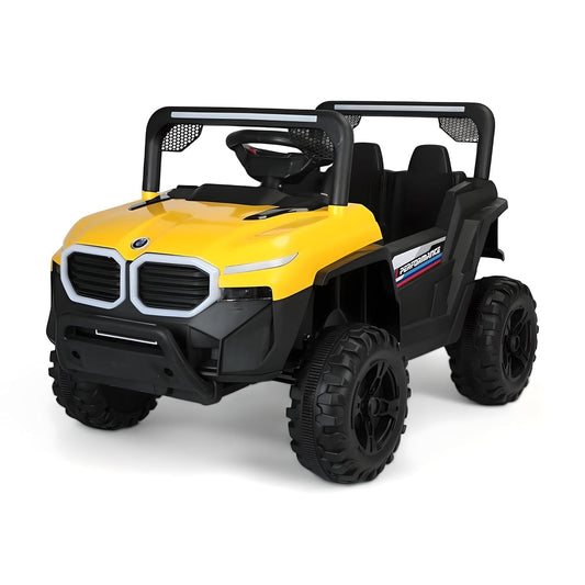 AYAAN TOYS Battery-Operated Ride-on Jeep for Kids, Featuring Dual Control Mode, Swing Function Equipped with Seat Belts & Suspension Springs, Suitable for Children Aged 2 to 5 Years - Yellow