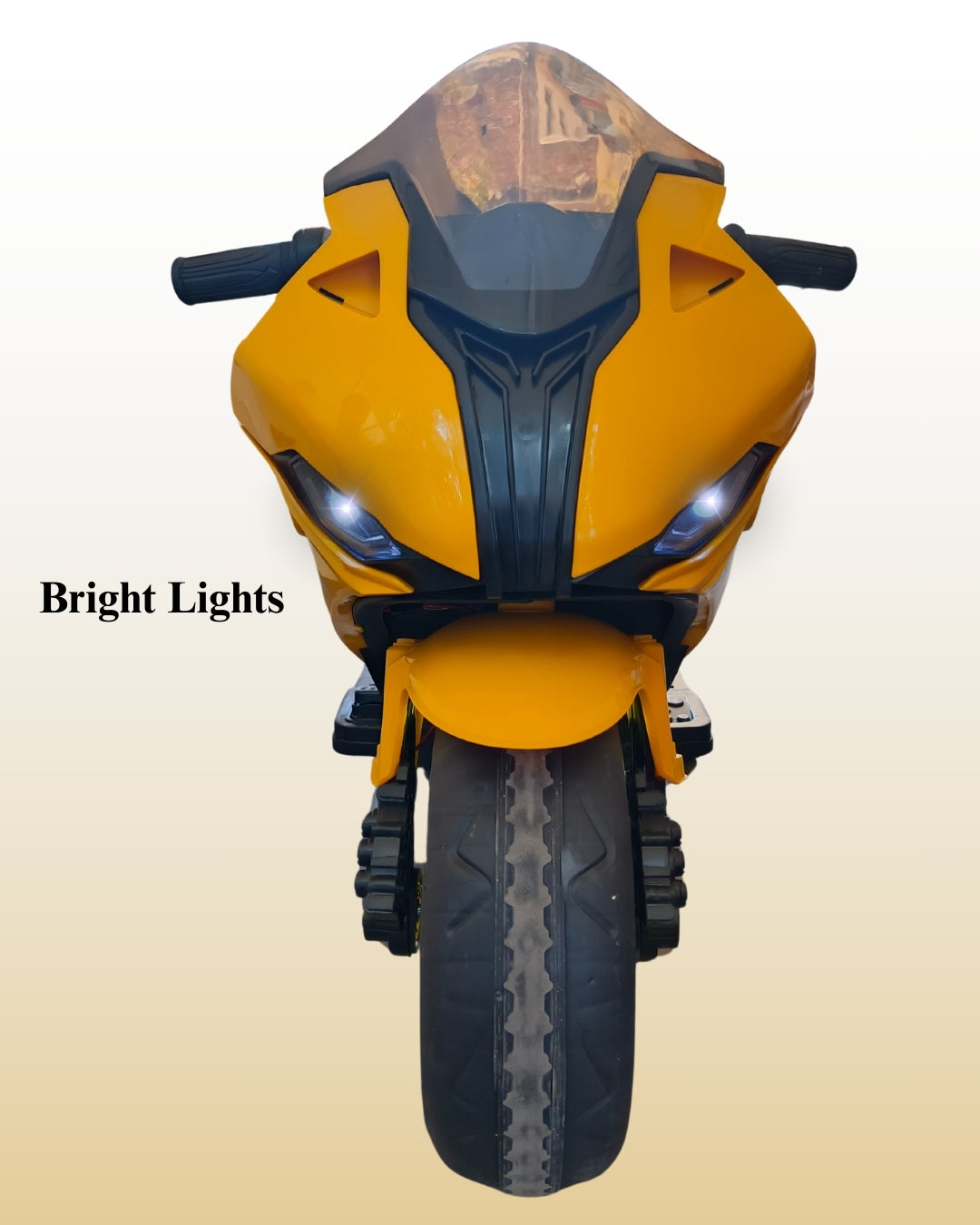 Yamaha RR Kids Electric Ride-On Motorcycle – 12V Battery Powered Yellow Sports Bike