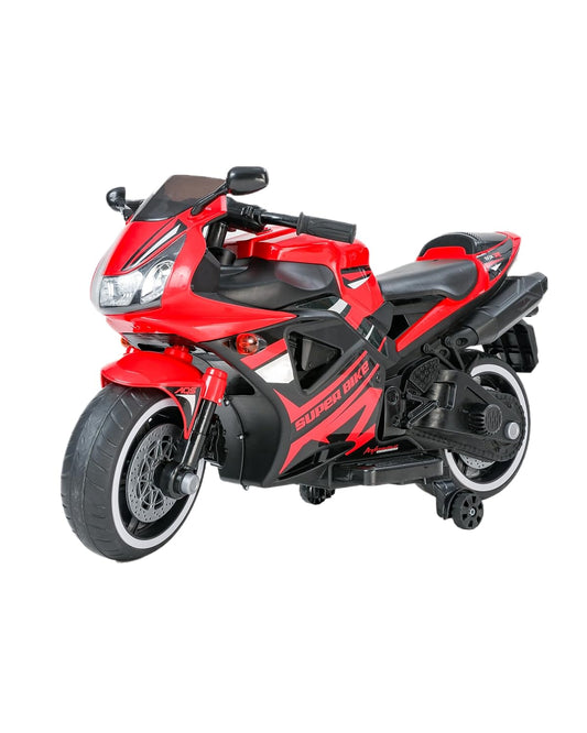 Ayaan Toys Battery-Operated Kids Rib Bike, Ride-on with Music & Lights for Added Excitement. This Bike is a Thrilling Driving Experience for Children Aged 2 to 8, Electric Police Bike- Red