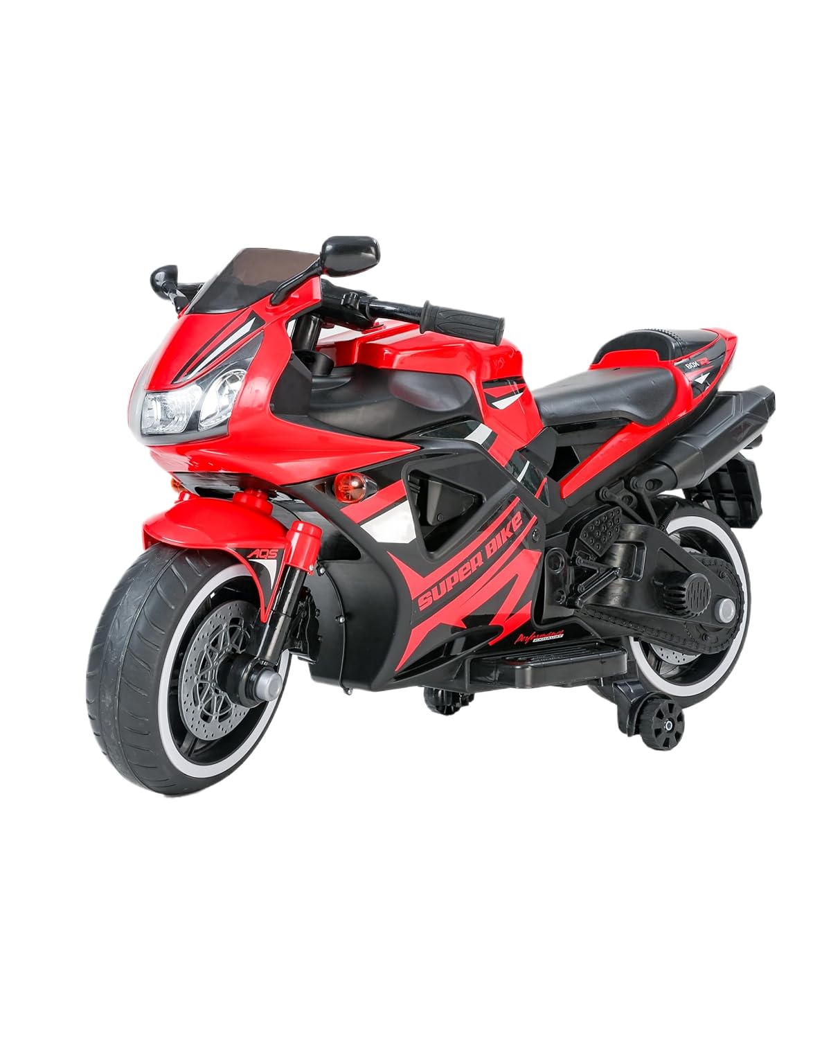 Ayaan Toys Battery-Operated Kids Rib Bike, Ride-on with Music & Lights for Added Excitement. This Bike is a Thrilling Driving Experience for Children Aged 2 to 8, Electric Police Bike- Red