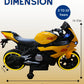 Yamaha RR Kids Electric Ride-On Motorcycle – 12V Battery Powered Yellow Sports Bike