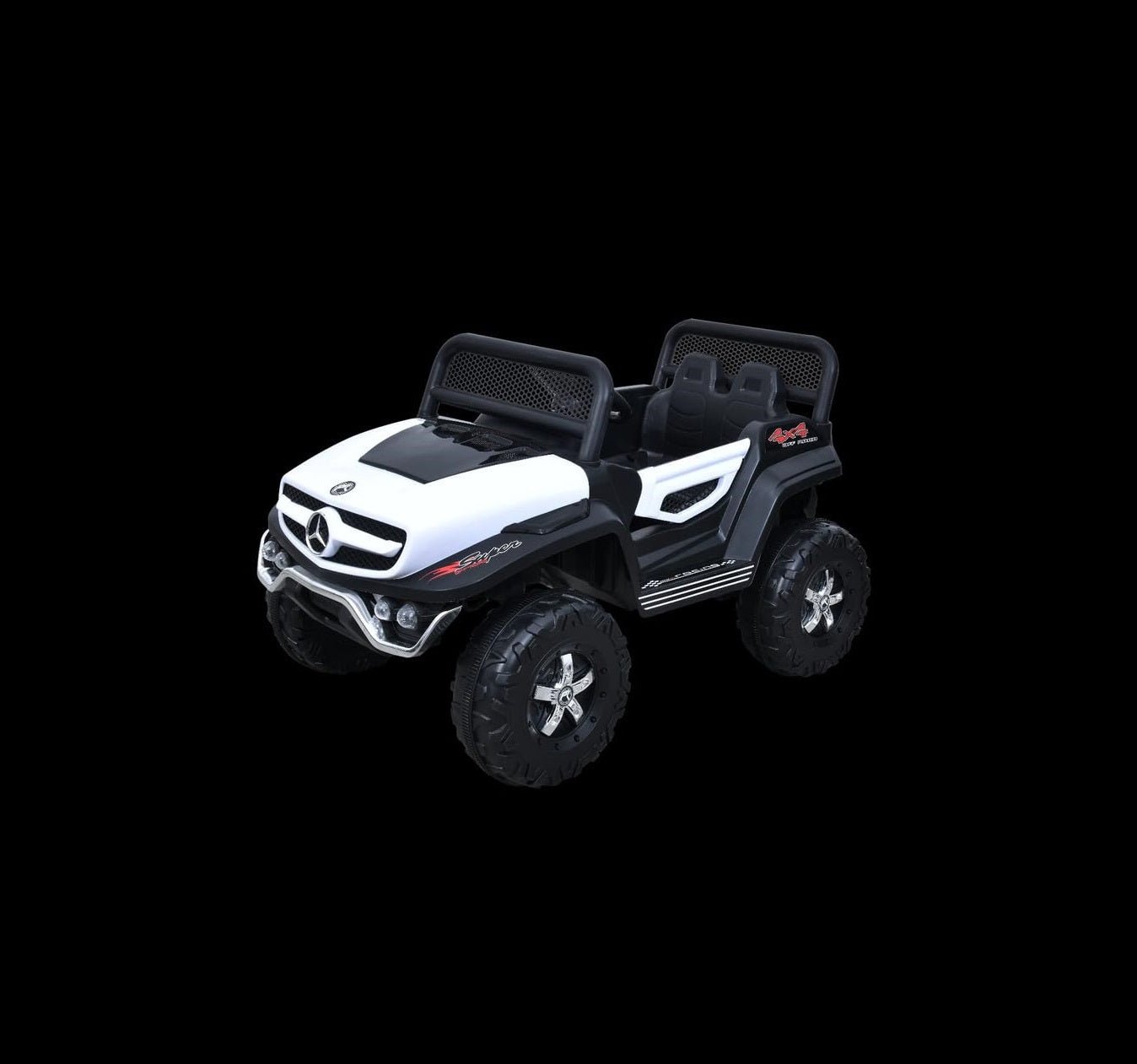 Battery Operated Ride on Jeep for Kids with Music, Lights and Swing- Electric Remote Control Ride on Jeep for Children to Drive of Age 1 to 6 Years-White