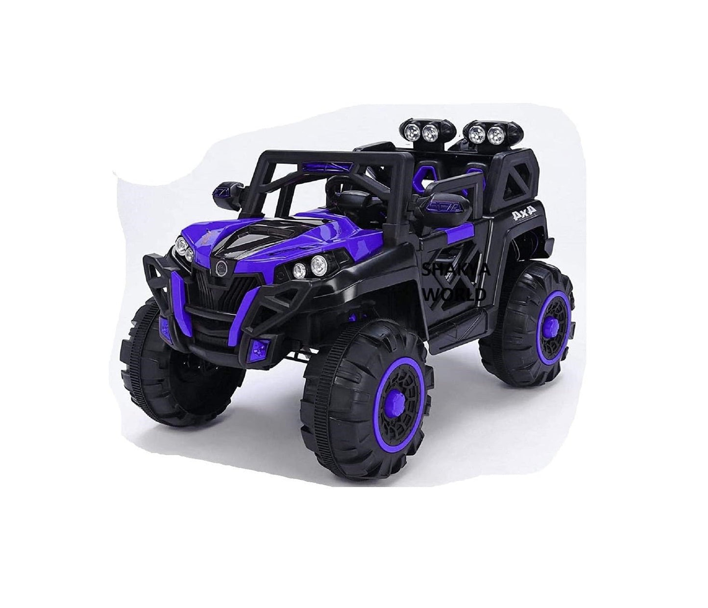 Battery Operated Jeep for Kids  KV695 Big Wheeler |- The Electric Ride on Car with 2x6v Batteries, Music System Swing and Remote Jeep for 2 to 4 Years Children to Drive (Blue)