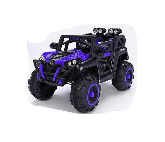 Letzride KV695 Big Wheeler Battery Operated Jeep for Kids- The Electric Ride on Car with 2x6v Batteries, Music System Swing and Remote Jeep for 2 to 4 Years Children to Drive (Blue)